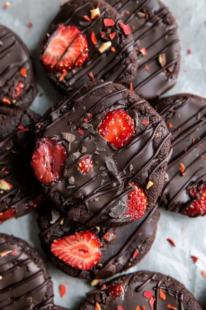 Chocolate Covered Strawberry Cookies