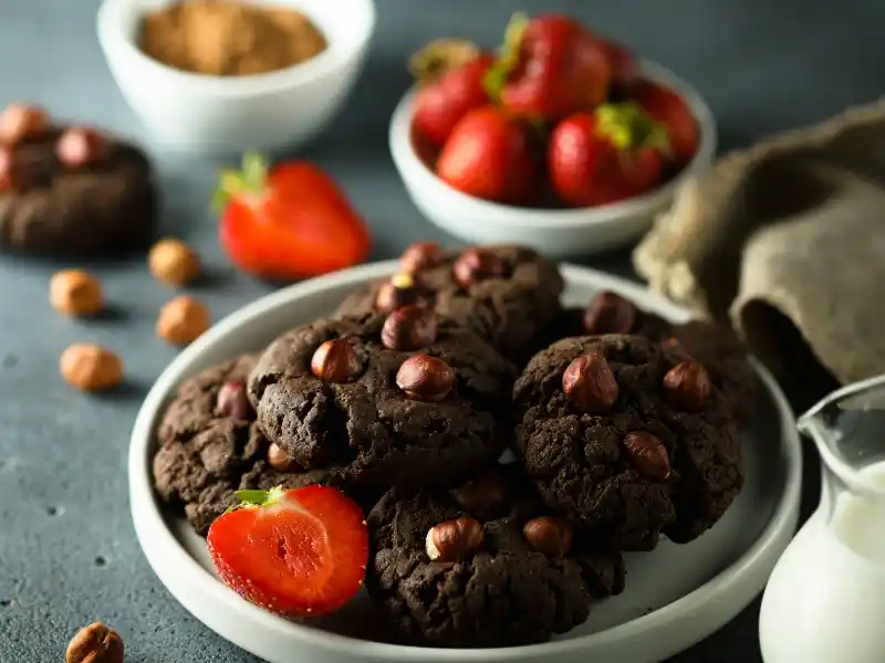 Chocolate Covered Strawberry Cookies in bowl