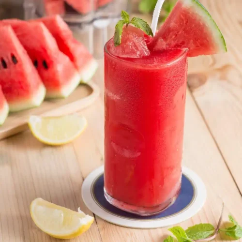 apple watermelon smoothie in glass