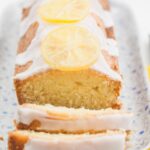 close view of decorated lemon cake