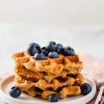 oat waffles with blueberries