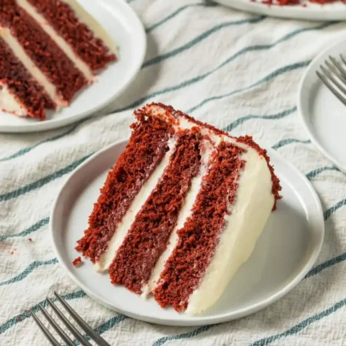 red velvet cake in white plate