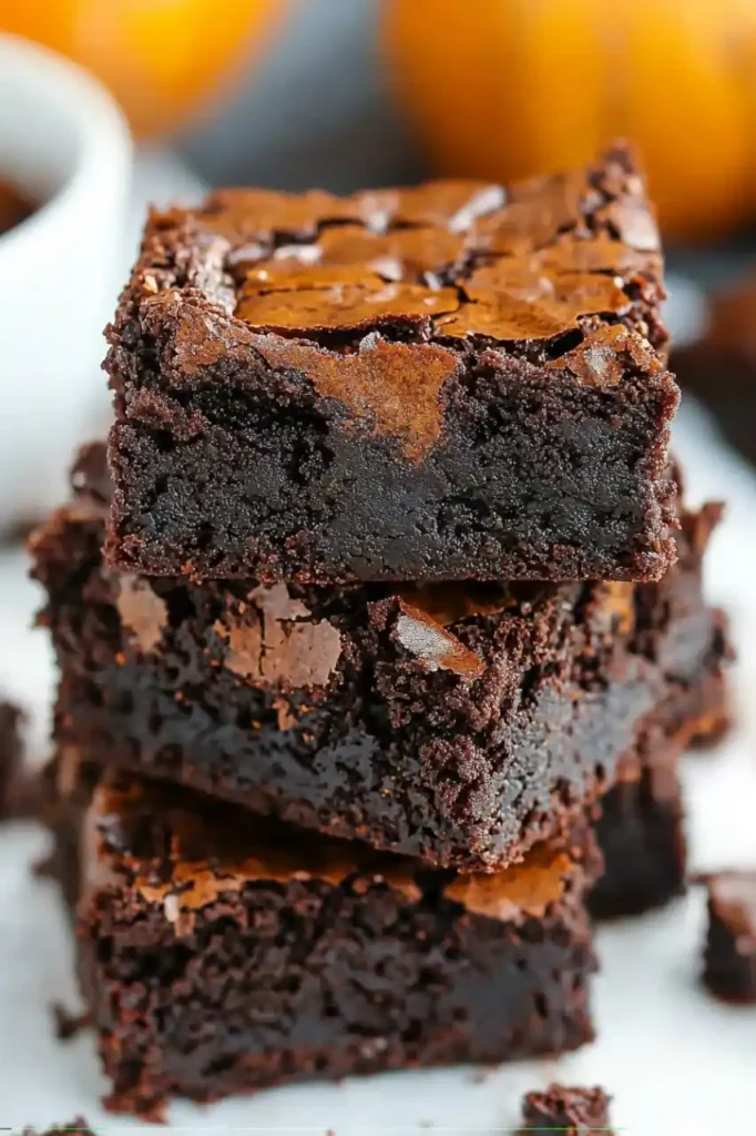 stack of Pumpkin Brownies
