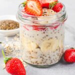 Vanilla Overnight Oats Recipe in glass