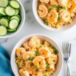 Shrimp Casserole with Ritz Crackers in two bowls