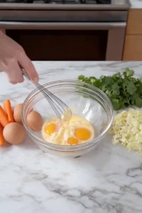 Beat 2–3 eggs in a bowl