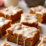 close view of honey bun brownies